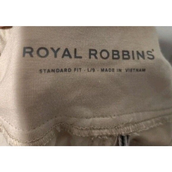 Royal Robbins Shorts Women’s Size Large Jammer Khaki Beige Pull On Nylon Stretch - Picture 7 of 7